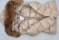Beige M Fur Trim Puffer