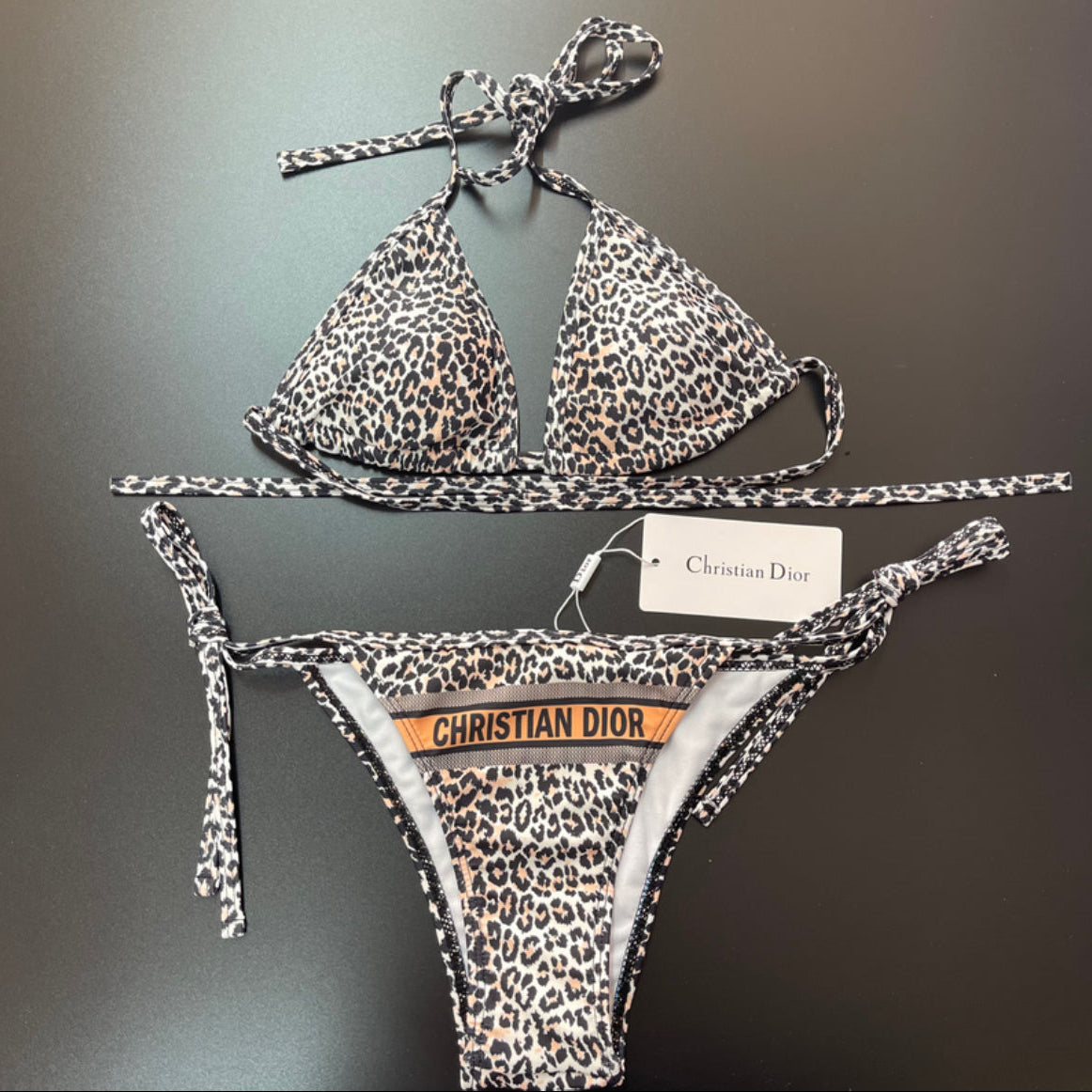 CD Leopard Print Swimwear