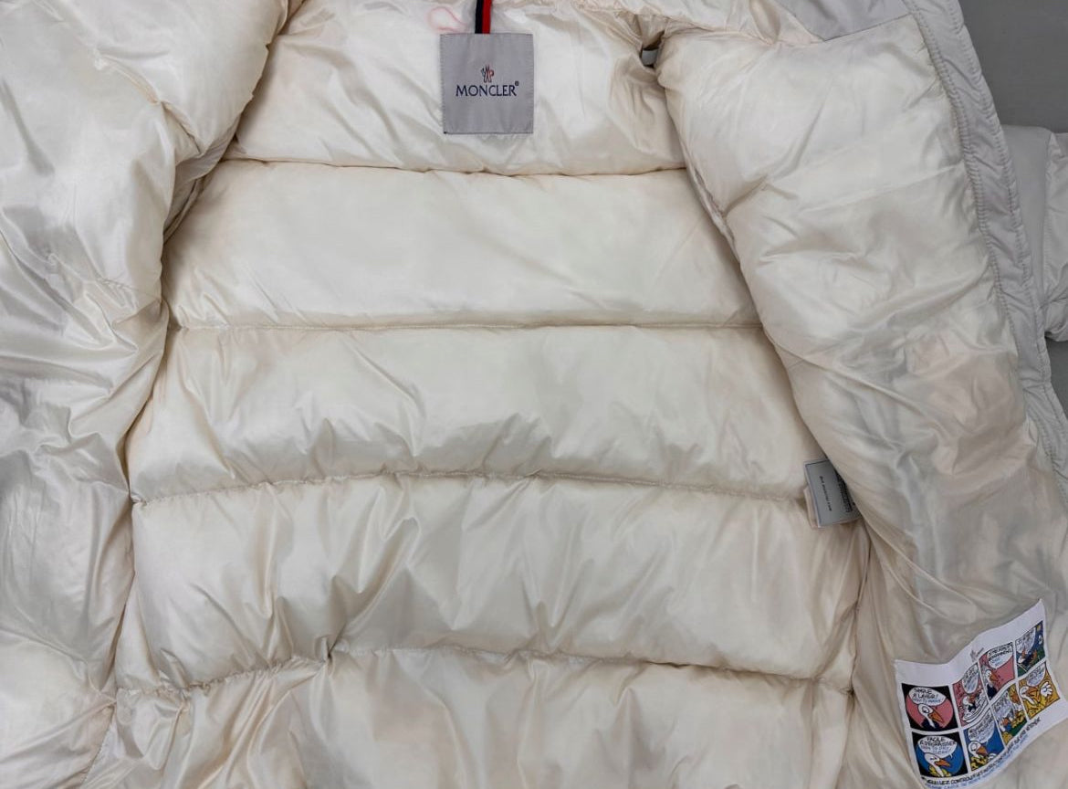 Cream M Fur Trim Puffer
