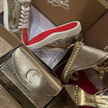 Gold LB Shoes N Bag Set