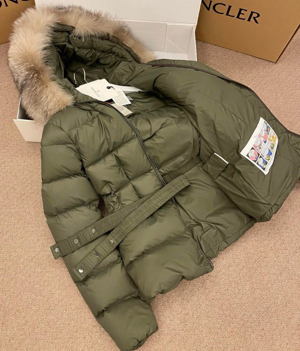 M Fur Trim Puffer